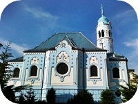 bratislava blue church bratislava blaue kirche bratislava chiesetta blu bratislava blu kyrkan
